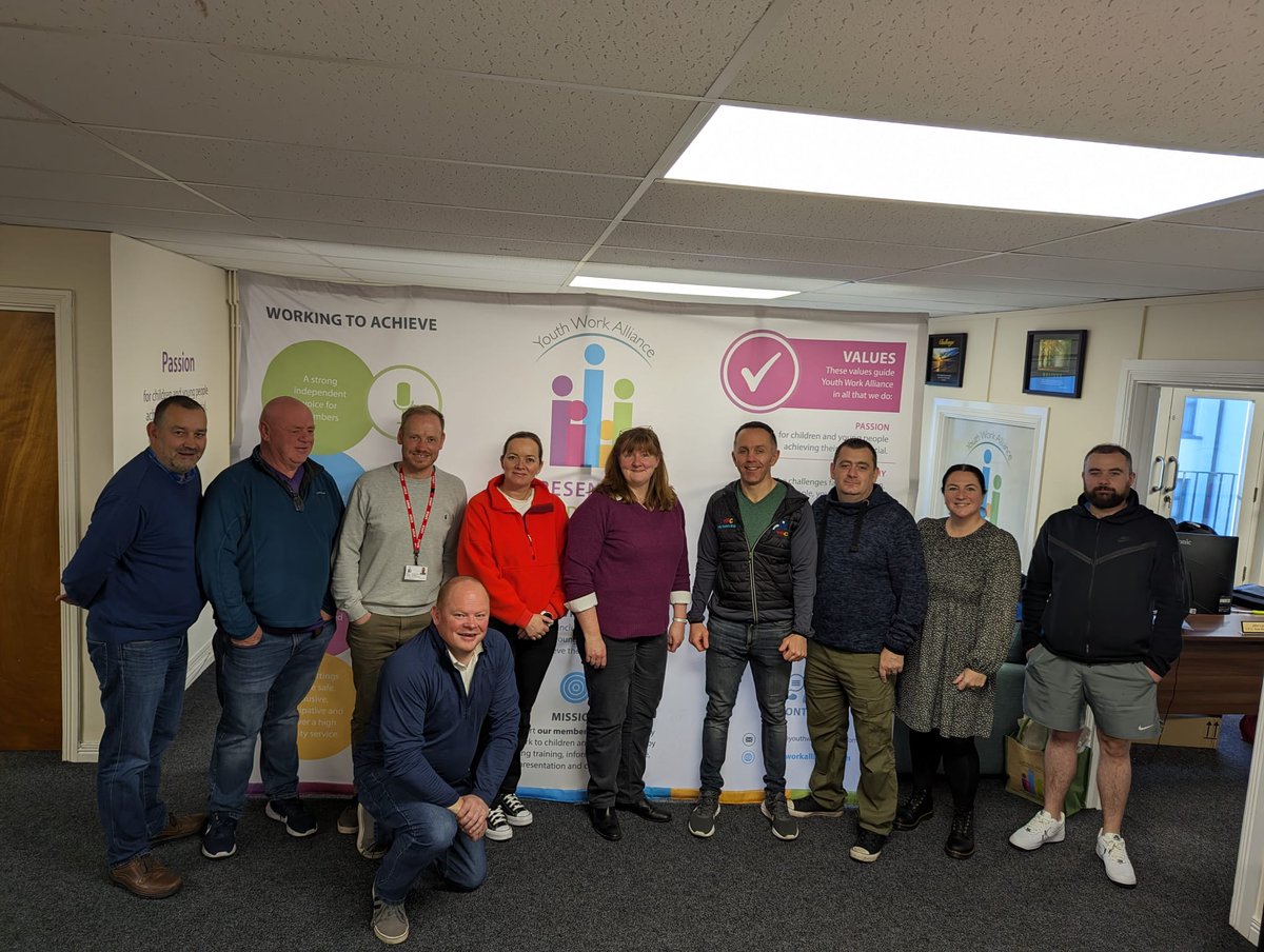 YouthWorkAll's tweet photo. Our full team met yesterday to review &amp; plan how we capture all of our work &amp; support services to our member organisations. We are focused on supporting &amp; developing the sector through representation, communication &amp; coordination with young people's needs at the core. https://t.co/bscxuubMEt