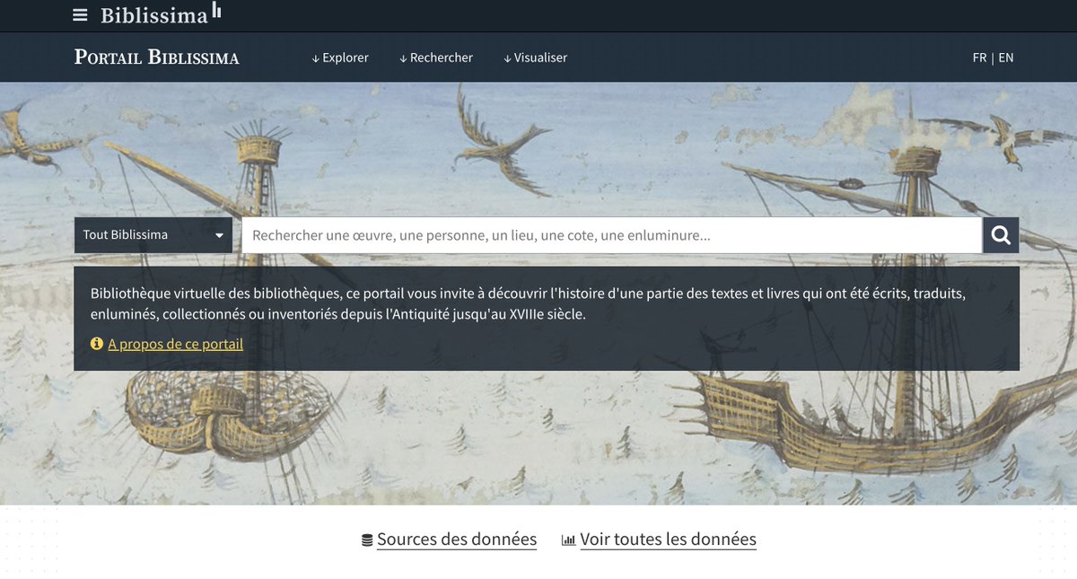 🆕 Le Portail Biblissima continue d'évoluer et de s'enrichir !

Il agrège des données issus de 3⃣3⃣ bases spécialisées, catalogues et bibliothèques numériques 📚📜

Voir la liste des ressources interrogeables : portail.biblissima.fr/fr/data-sources

Découvrez les principales nouveautés 🧵👇