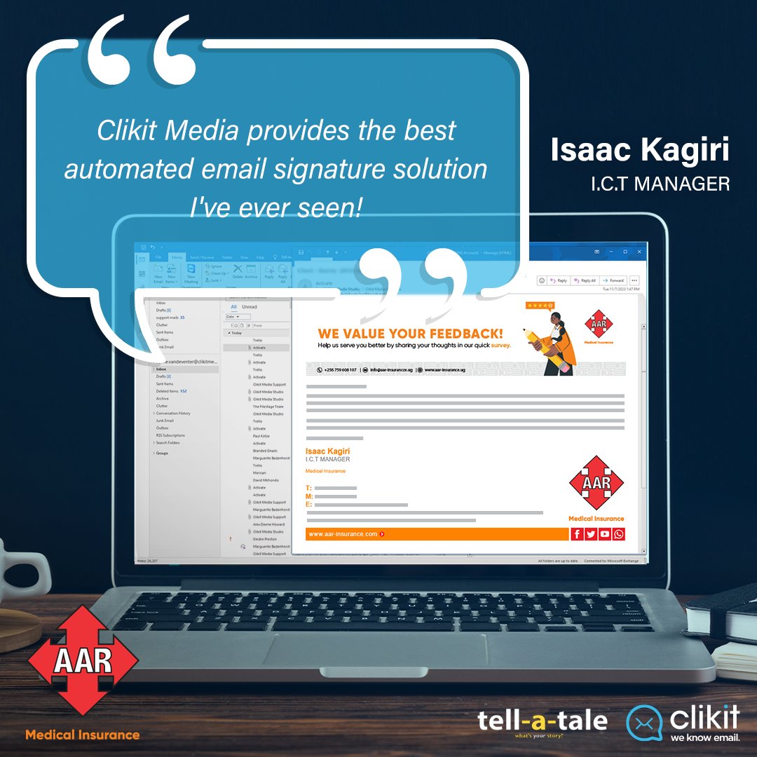ClikitMedia's tweet image. Assisting both ICT and Marketing departments since 2012.

Ask us how we can add value to your business.

#clienttestimonial #addingvalue #aarhealthcare