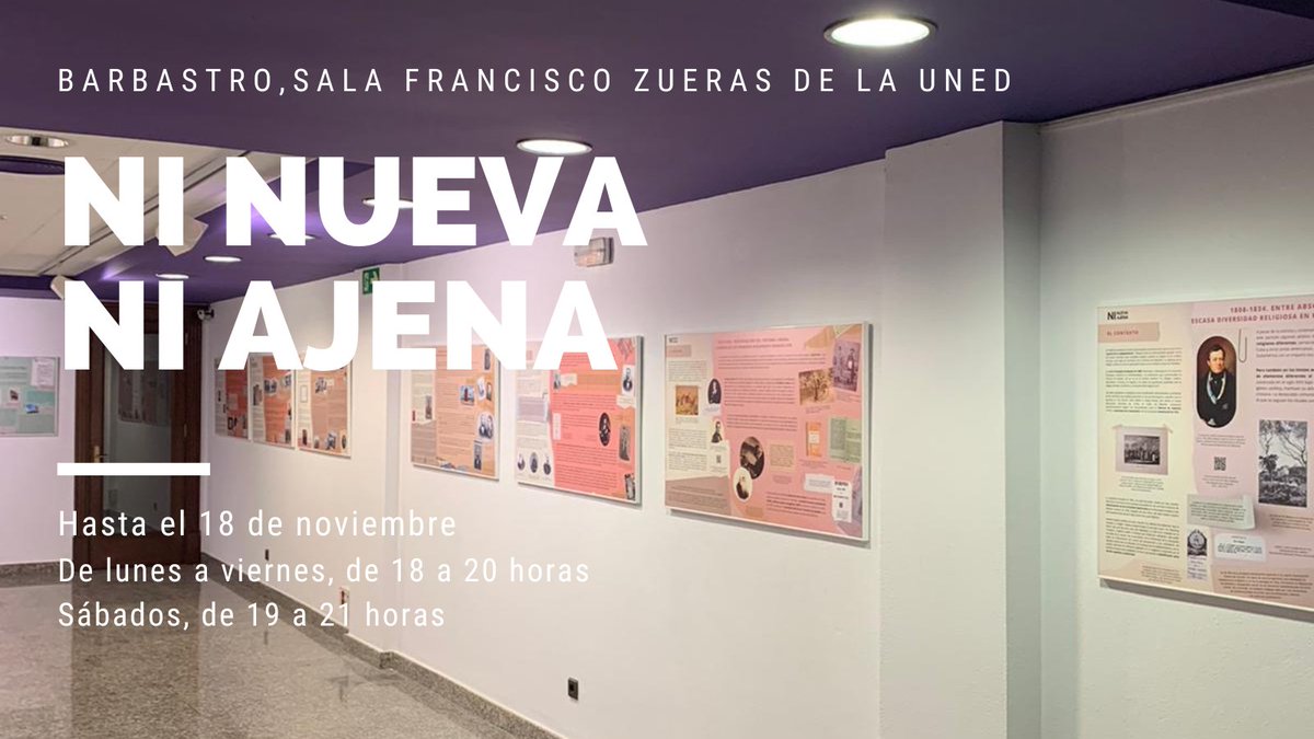 El derecho a practicar libremente cualquier religión no siempre ha estado reconocido. ¿Quieres conocer el camino que hemos recorrido hasta llegar a disfrutar de esta libertad? 
La expo #NiNuevaNiAjena Diversidad religiosa en España lo cuenta. 
Visítala en Barbastro hasta el 18/11