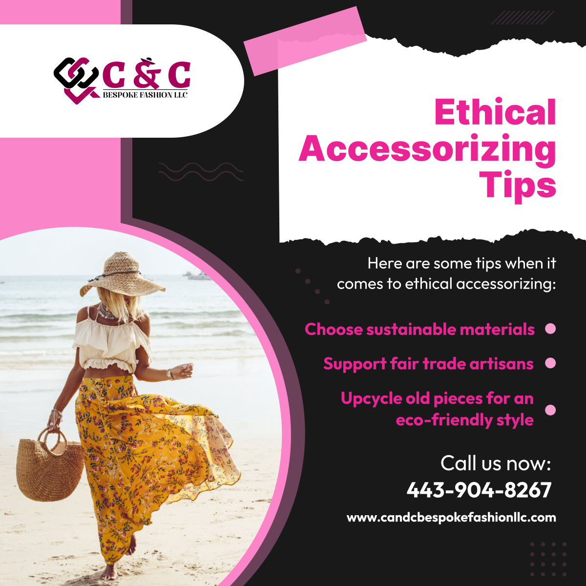 CCbespoke23's tweet image. Add sparkle to your style while staying conscious. Explore these ethical accessorizing tips that blend beauty with a sense of responsibility and sustainability. Elevate your fashion game!

#Boutique #RosedaleMD #AccessorizingTips