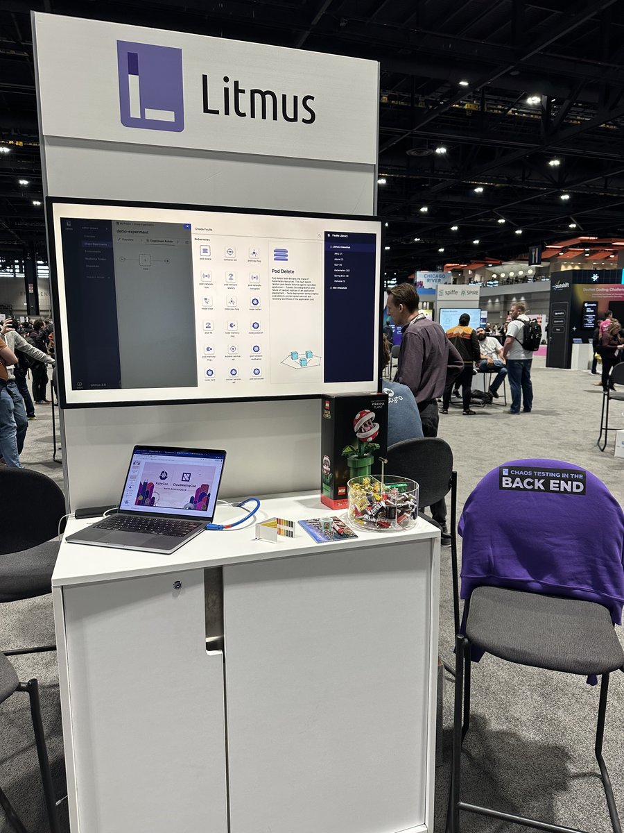Day 1 at KubeCon Chicago '23 involved a lot of insightful conversations surrounding resilience &amp; chaos engineering. We are pumped for Day 2. 

Come drop by the LitmusChaos Booth at the Project Pavilion and grab a chance to win a LEGO raffle!!🔥🔥

#KubeConNA