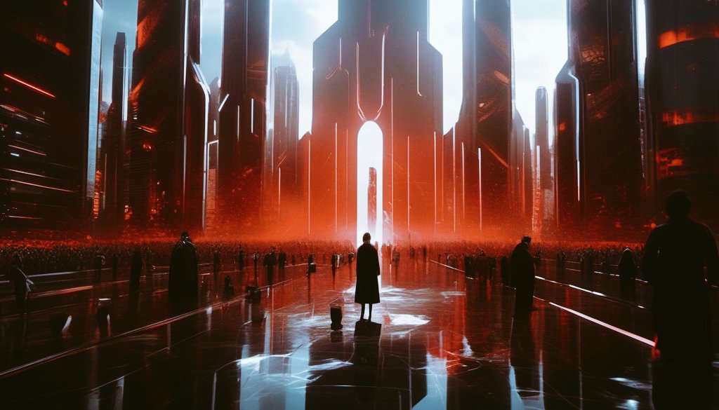 abandonstories's tweet photo. A very late good morning from the beautiful black City. I thought of this as a #challenge .
Rules:
Utopian Futuristic black City with red windows and White lightsource
Add a friend, repost and like!
#aiartcommunity
#AIArtistCommunity
#aiartchallenge #teens #teenagers https://t.co/GGckLGnMoT