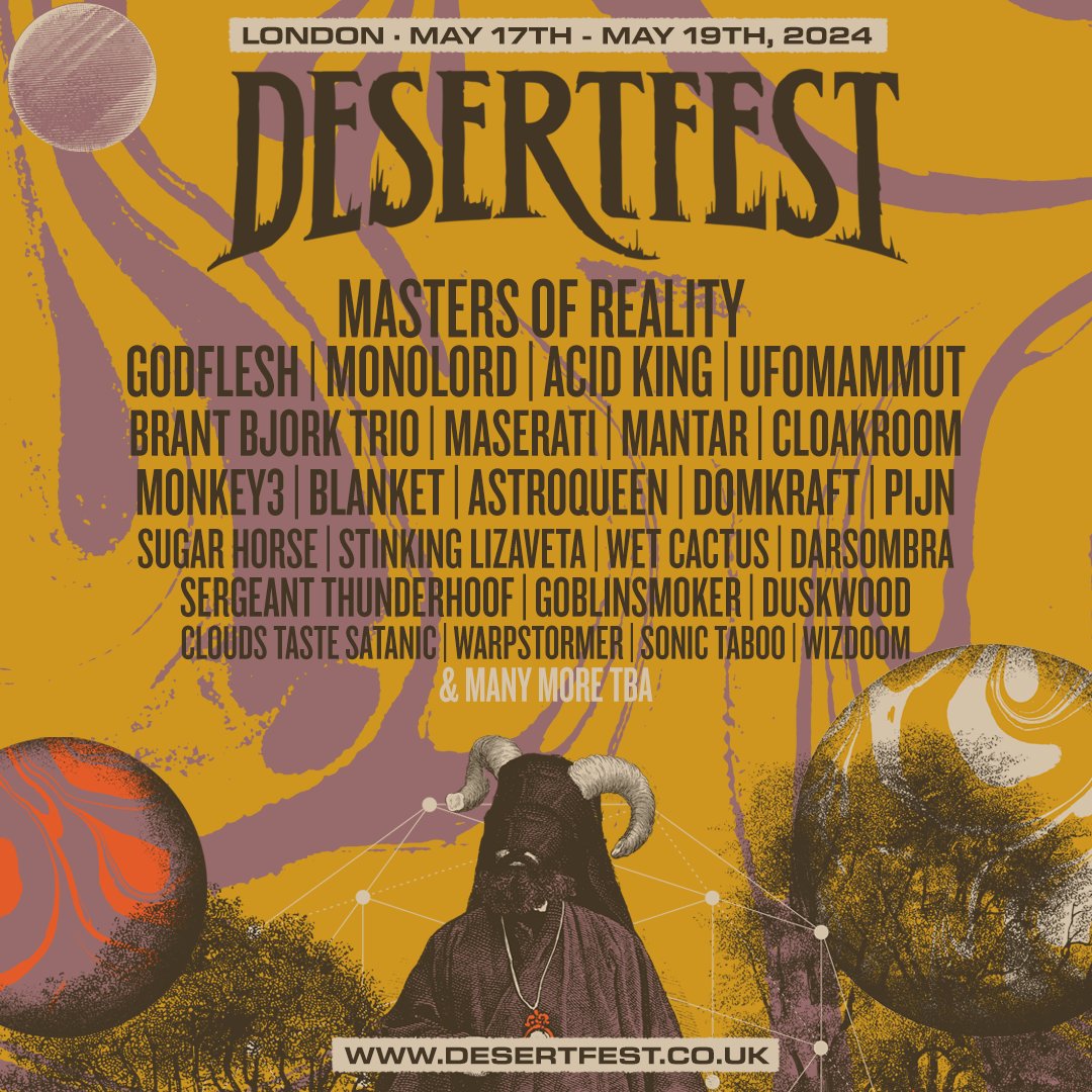 A cold day in hell is upon us! The stars have finally aligned and we are delighted to announce we'll be making our debut at Desertfest London in May 2024. We hope to see lots of you there to share some beers and riffs. Tickets: desertfest.co.uk #desertfestlondon