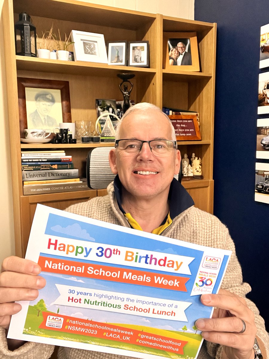 Happy birthday to @laca_uk National School Meals Week.
It is always a fantastic way to raise awareness &amp; the profile of everything that is great about school meals. 30 years old ! &amp;I have been involved in most of them.#oldduffer
#NSMW2023 #LACA_UK #greatschoolfood #comedinewithus