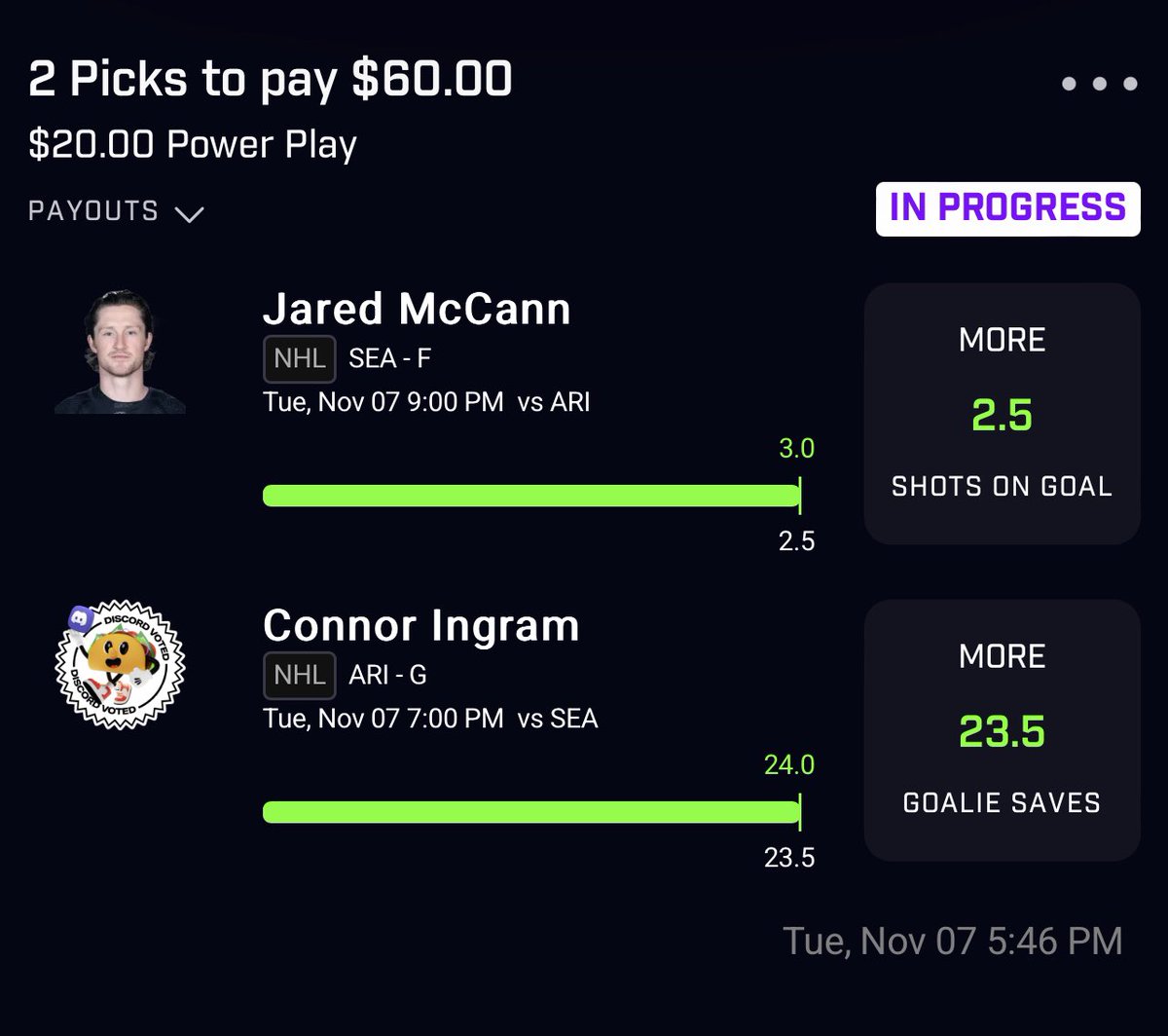 BlackSheepB3ts's tweet photo. The NHL team killed it today, providing heat on a day with minimal sports 🤌🏽

Collectively as a team ~67% on ALL sports for the entire year, tracked in our live rankings 🔥

Join the FREE discord & start winning with us: https://t.co/BOkq5rDQ0Z

#PrizePicks #Underdog #SleeperPicks #NHL #PropBets #SportsBetting #GamblingX #GamblingTwitter #MLB #NBA #NFL #FreePlays #POTD #DFS