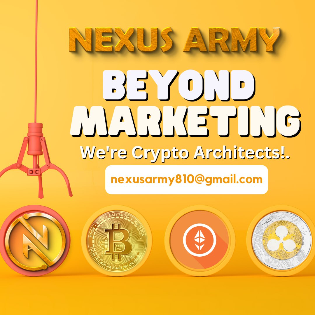 slimsadan1's tweet photo. Witness the dynamic and impactful marketing tactics of Nexus Army as they pave the way for the future of crypto promotion. π #CryptoTactics #NexusArmyPower
#Nexus_Marketing_Army
Email: Nexusarmy810@gmail.com
#blockchain #BNB #Web3 #NFt https://t.co/dTbaTgjoYA