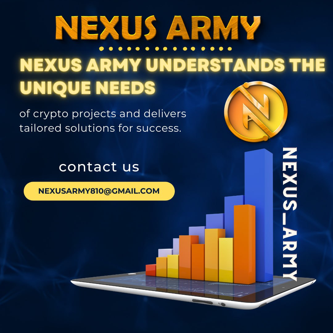 Udochia_nexus's tweet photo. Discover how Nexus Army is redefining the standards of marketing within the crypto industry. Don't miss out on the insights and updates! 📈 #RedefiningStandards #NexusArmyUpdates
#Nexus_Marketing_Army
Email: Nexusarmy810@gmail.com
#blockchain #BNB #Web3 #NFt https://t.co/c0TQRZMC91
