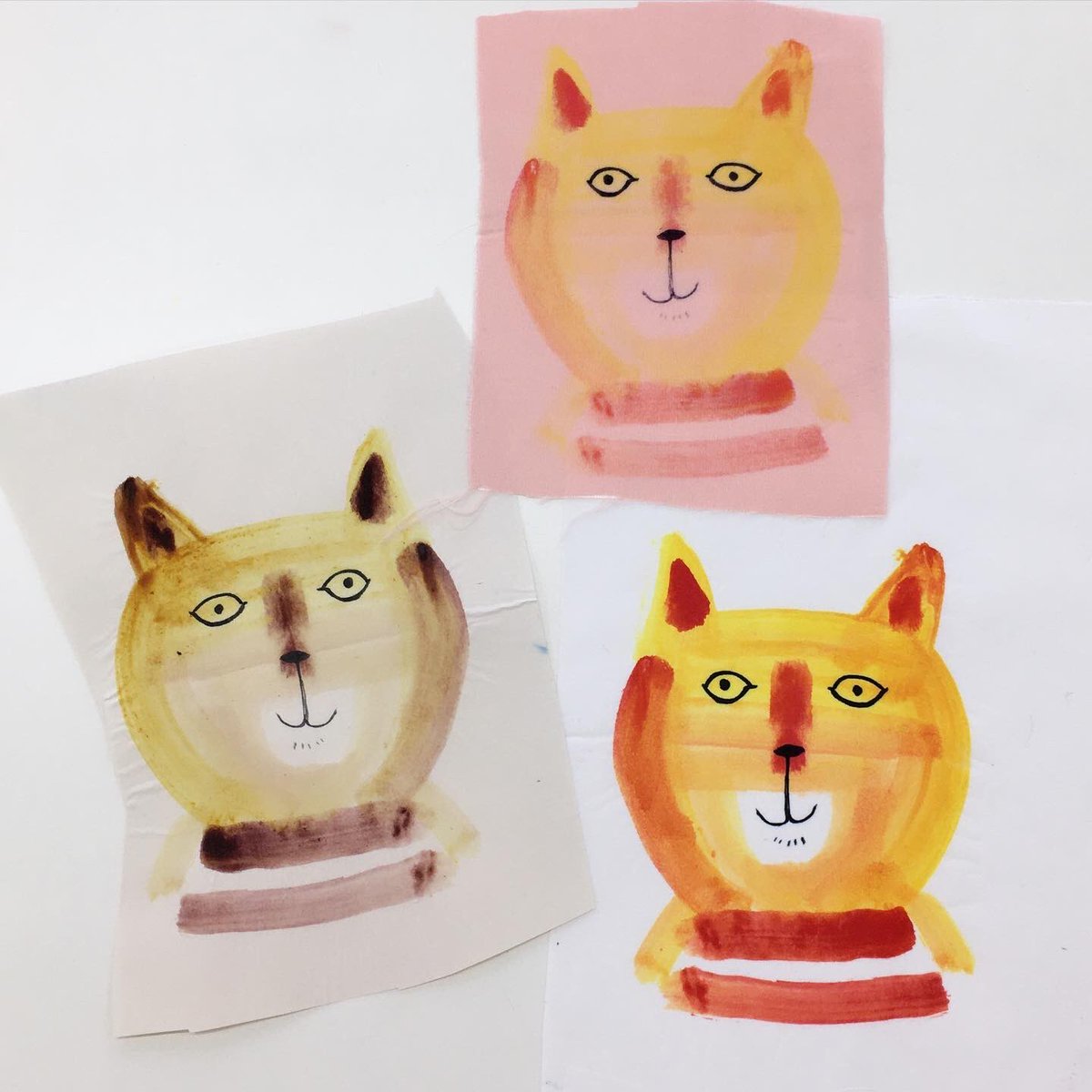 neildavison1969's tweet photo. The results of yesterday’s heat transfer printing demo.
#heattransferprinting #textiles #printing #ArtistOnTwitter #thedailysketch #cat https://t.co/prkgDmWwPi