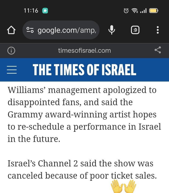ot7info's tweet photo. Well,Correction.The Pharrell Williams concert You shared here was on 21July 2016 &amp; the reason of cancellation was"Poor Ticket Sales"a completely DIFFERENT than the one u thinking.Palestine issue started again in oct 2015 till march 2016.Don't give him credit+
#FreePalestineNow https://t.co/kgtA5hiDxo