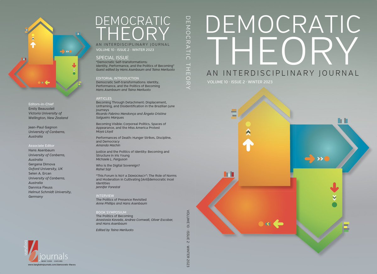 Check out the new OA special issue of @DemTheory @berghahnbooks edited by @MeriTaina & me. ✨DEMOCRATIC SELF-TRANSFORMATIONS✨ Here's a thread on the stellar contributions. We'll add one article per day. 👉berghahnjournals.com/view/journals/… @DelDemUCan @sociologyofdemo 🧵1/10