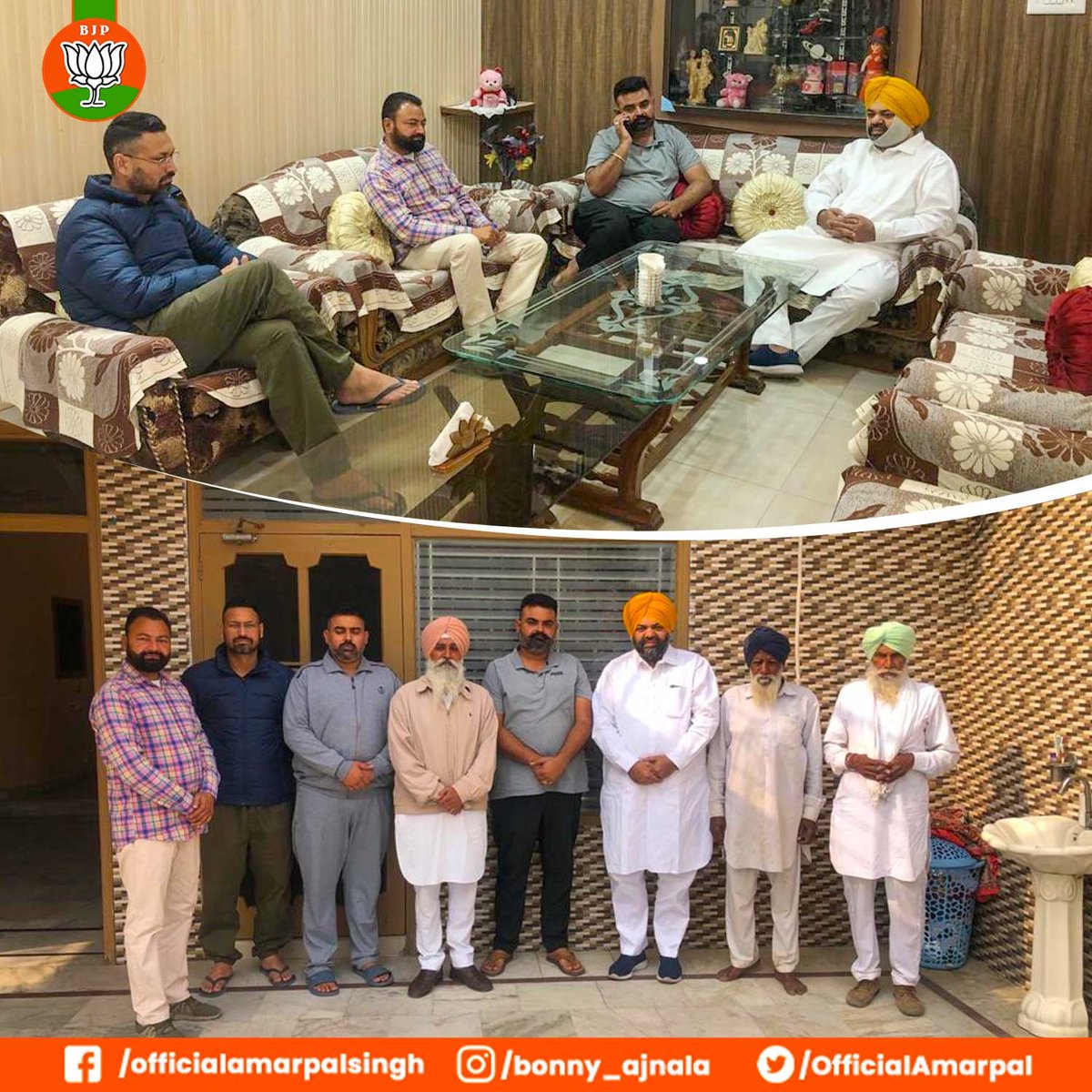 OfficialAmarpal's tweet photo. ਭੱਖਾ ਅਜਨਾਲਾ ਵਿਖੇ ਸ੍ਰ ਸੁਰਜੀਤ ਸਿੰਘ ਪਟਵਾਰੀ ਜੋ ਕਿ ਬੀਤੇ ਦਿਨੀਂ ਆਕਾਲ ਚਲਾਣਾ ਕਰਨ ਗਏ ਸਨ ਉਹਨਾਂ ਦੇ ਗ੍ਰਹਿ ਵਿਖੇ ਪਹੁੰਚ ਕੇ ਪਰਿਵਾਰ ਨਾਲ ਦੁੱਖ ਸਾਂਝਾ ਕੀਤਾ ਅਤੇ  ਅਕਾਲ ਪੁਰਖ ਦੇ ਚਰਨਾਂ ਵਿਚ ਅਰਦਾਸ ਕੀਤੀ ਕਿ ਉਹ ਵਿਛੜੀ ਰੂਹ ਨੂੰ ਆਪਣੇ ਚਰਨਾਂ ਵਿਚ ਨਿਵਾਸ ਬਖਸ਼ਣ ਅਤੇ ਪਿੱਛੇ ਪਰਿਵਾਰ ਨੂੰ ਭਾਣਾ ਮੰਨਣ ਦਾ ਬਲ ਬਖਸ਼ਣ।
#wmkji https://t.co/dYAfLGNKJp
