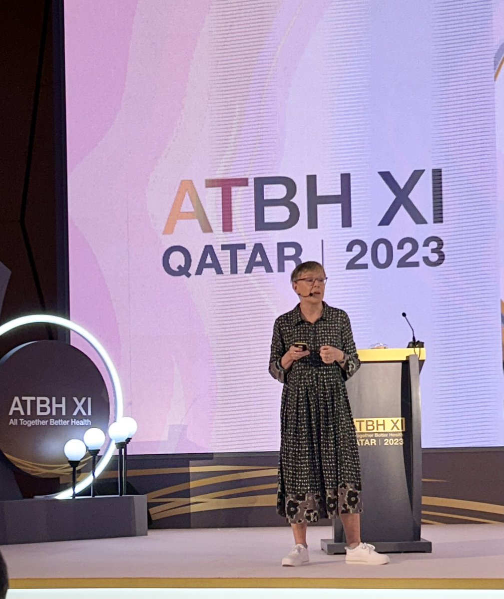 Keynote speaker Dr. Jill Thistlethwaite explores the meaning of the words “All Together Better Health” at ATBH XI in Doha, Qatar!
#ATBH2023 
<a href="/jthistlethwaite/">Jill Thistlethwaite</a> @AtbhXI