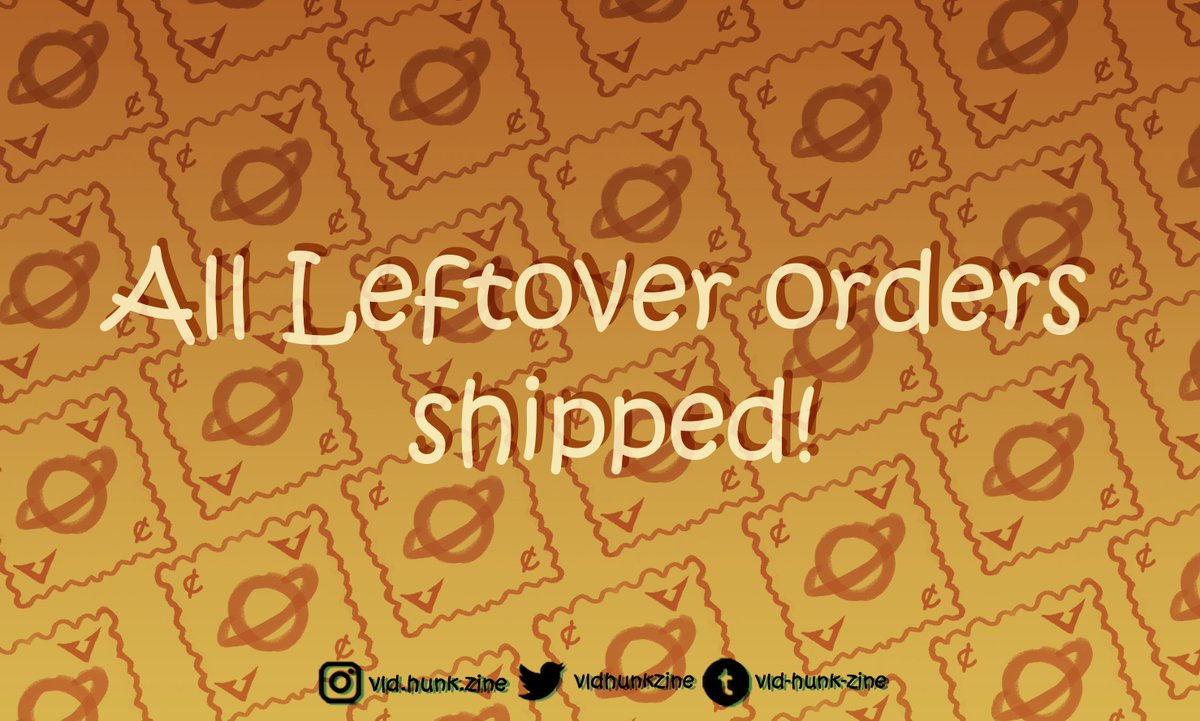 vldhunkzine's tweet photo. 🌻We're excited to announce that all physical orders from leftovers have been shipped out (digital orders should have been sent out no later than a few weeks ago)!
(1/3) https://t.co/0ThgaUZ7TM