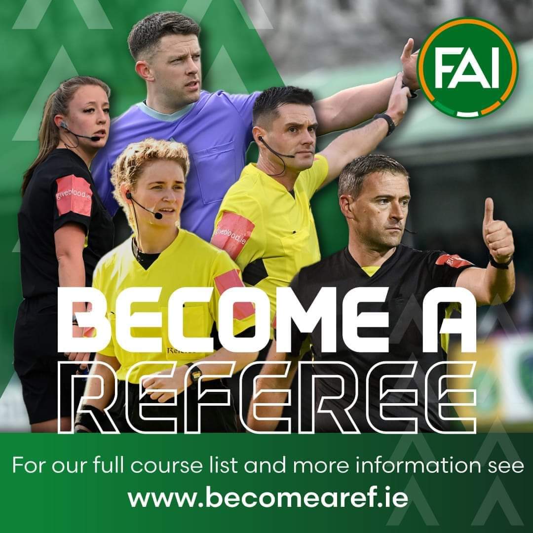 Online Referee Beginners Course – 11th /12th December 2023 (7-10pm)Online

Referee Beginners Course – 15th/16th January 2024 (7-10pm)Online 

Referee Beginners Course – 30th/31st January 2024 (7-10pm)Online 

Referee Beginners Course – 26th/27th February 2024 (7-10pm)