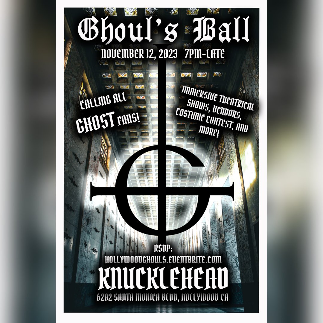 Hollywood Ghoul's Ball is Sunday at Knucklehead! RSVP here: eventbrite.com/e/hollywood-gh…