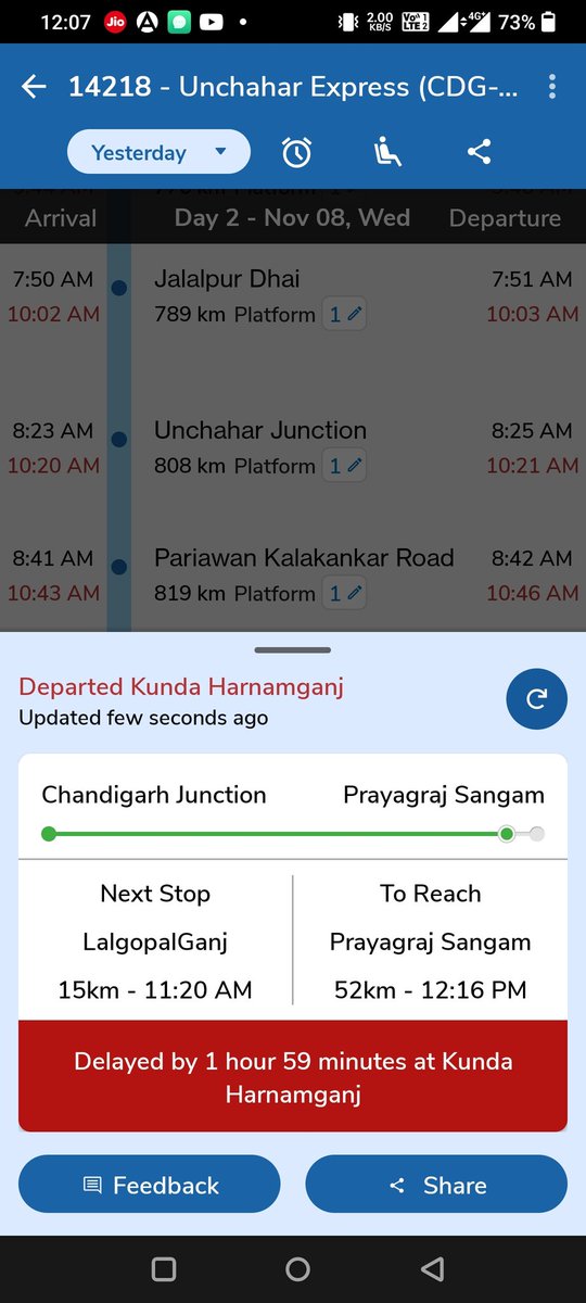 sahil95045's tweet photo. @RailwaySeva @Central_Railway @EasternRailway @NWRailways @IRCTCofficial 

my train is already delayed by approximately 2 hours, and the train engine has failed, what if I miss my next train? Does the railway take responsibility? 
My PNR - 2630536422 https://t.co/833IX0SLTp