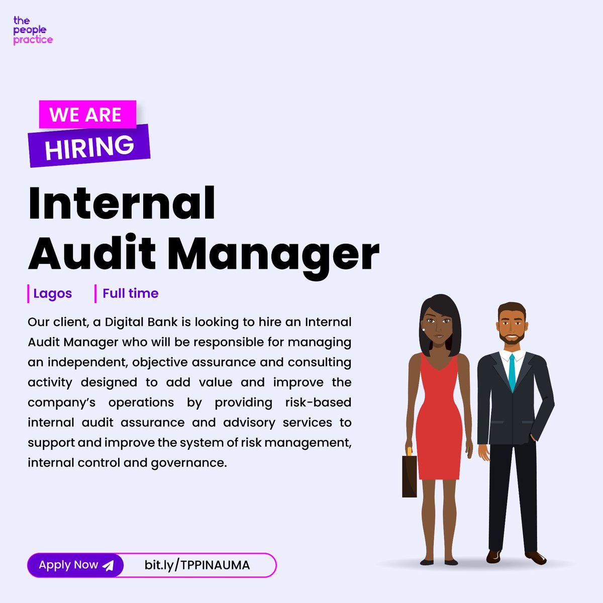 ThePeoplePract's tweet image. Do you have 7+ years of audit management experience (ideally in the financial services sector)?

Can you expertly apply internal audit standards, procedures and techniques following the ISPPIA? 

Yes? Apply here:
bit.ly/TPPINAUMA

#auditmanager 
#internalauditmanager