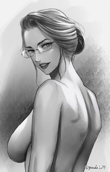 練習で描いた模写。顔とか胸とか変えてます。 