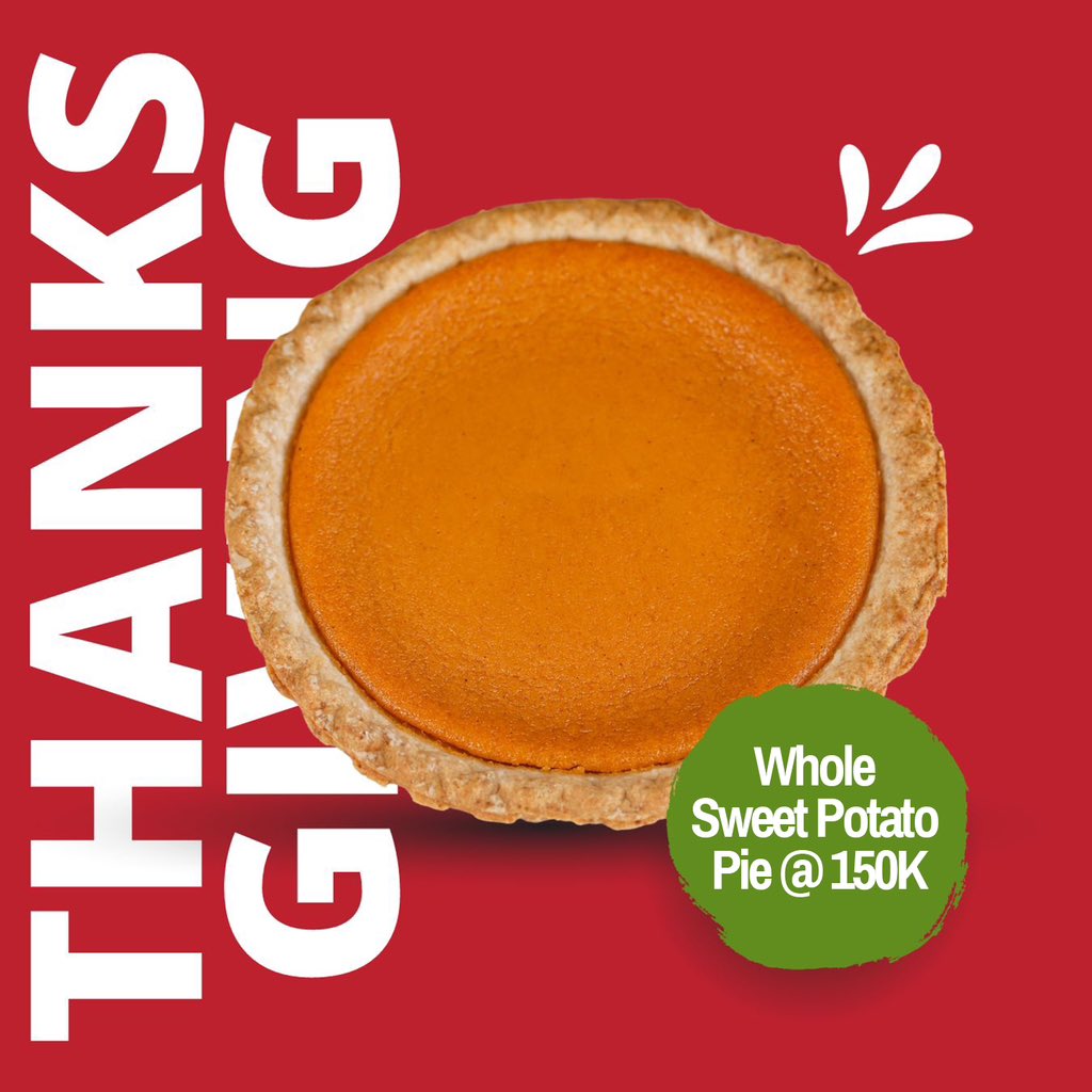CoffeeAtLastUG's tweet photo. Swipe Left ⬅️
Indulge in the flavors of the season with our delectable Thanksgiving pies - Whole Apple, Pumpkin, and Sweet Potato Pies! Available at Coffee At Last for UGX 150,000. 🥧🍎🎃🍠 #ThanksgivingTreats #CoffeeAtLast #delivery #goodfood https://t.co/5QQ6YcjArF
