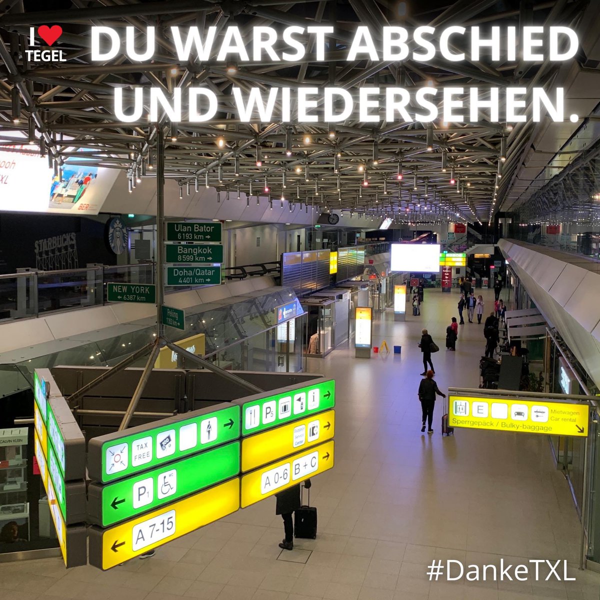 Dass #Tegel nicht im Einvernehmen mit den Berlinern geschlossen wurde, ist gerade wegen seiner besonderen Bedeutung und Geschichte unverzeihlich. Der Flughafen Tegel wird immer ein Teil von uns, ein Stück Berlin sein. #DankeTXL #UnserTXL #AF1235