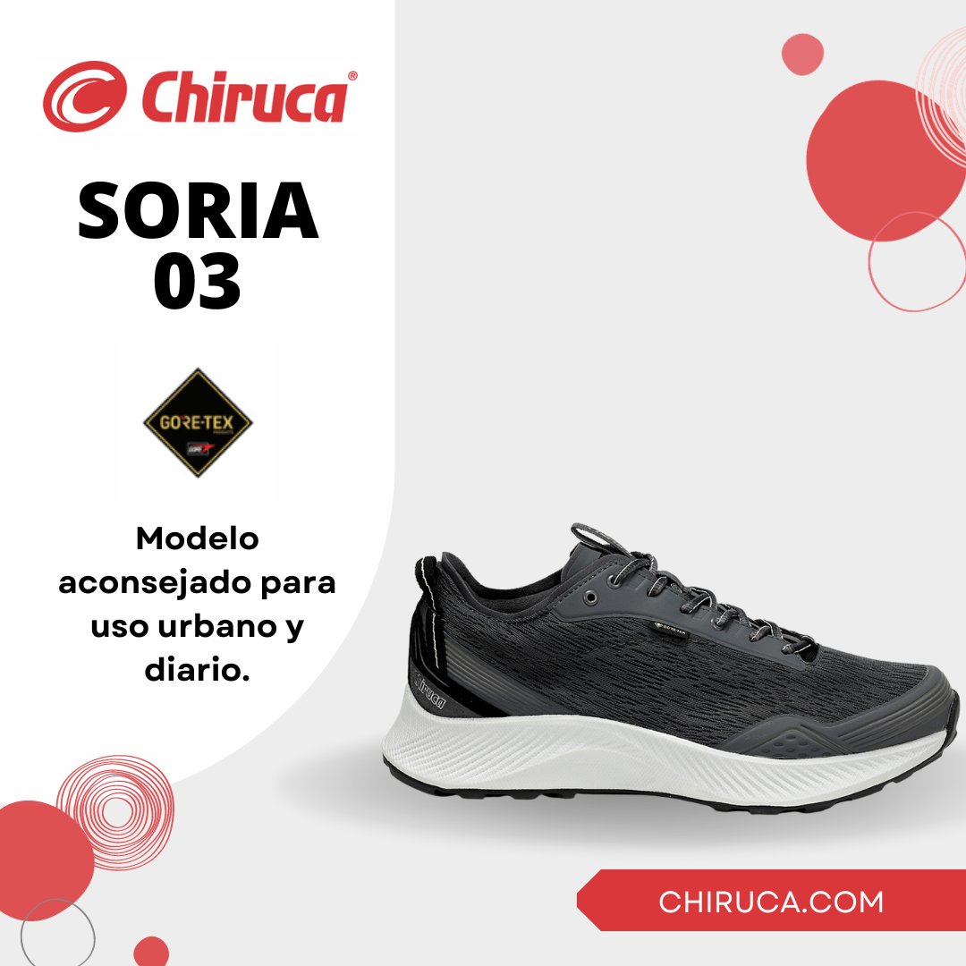 Chiruca's tweet photo. Nuevo Chiruca Soria, el compañero perfecto para tus aventuras. #Impermeable, #transpirable y con una #amortiguación que te hará sentir como si caminaras sobre las nubes.
¡Pruébalo y descubre la comodidad y ligereza que tus pies merecen! 👇
➡ https://t.co/NKX2BldMAS https://t.co/sH0WVoY51k