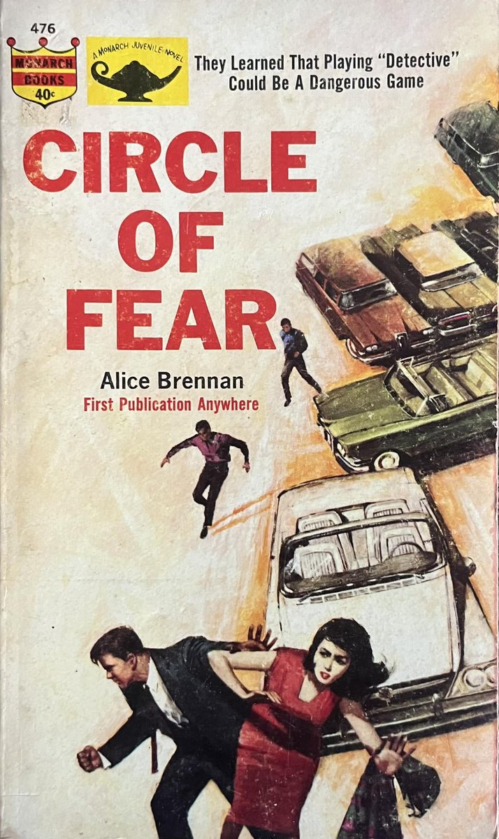 Circle Of fear by Alice Brennan (Monarch Books 476, December 1964). Cover Art by Lou Marchetti. #CircleOfFear #AliceBrennan #1960s #LouMarchetti #paperback #book #books #vintage #vintagepaperback #crime #MYSTERY #thrillerbooks #thrillers #thrillerfiction