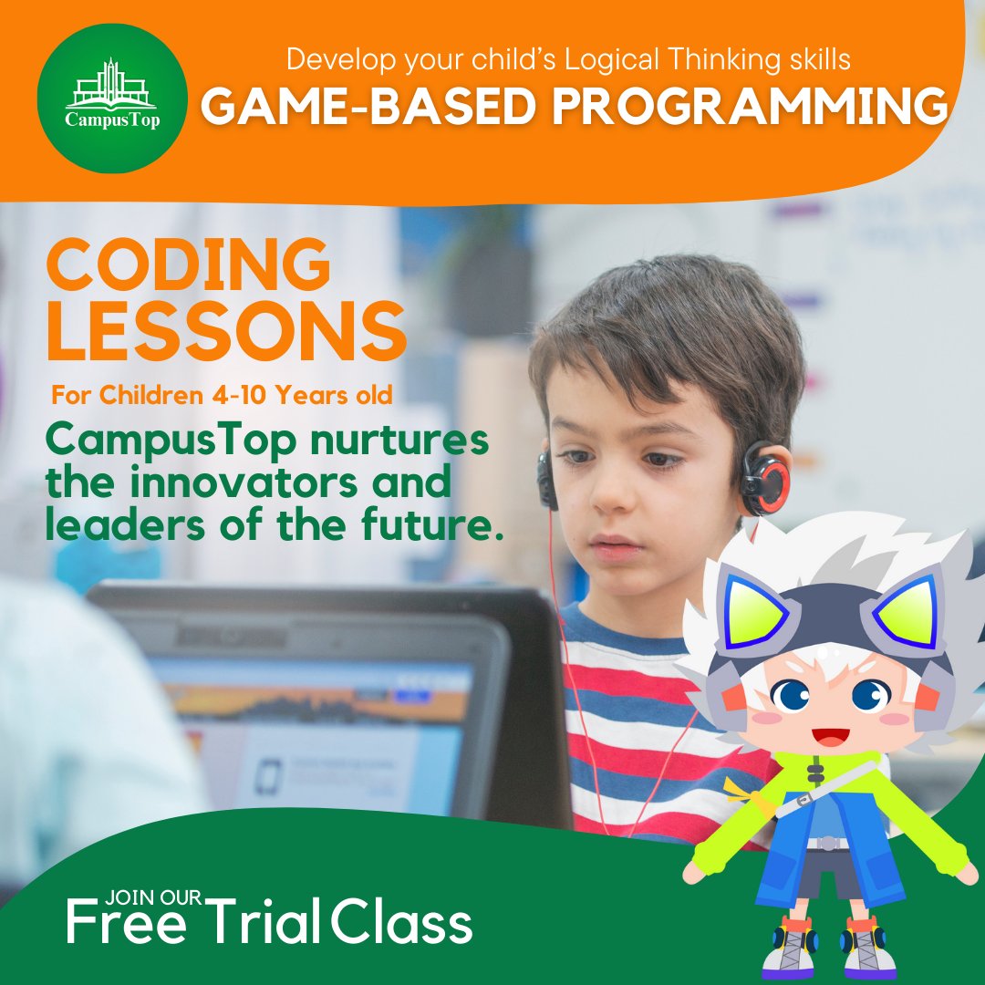 CampusTop_'s tweet image. Game-Based Coding
Online 1-on-1 For Kids
Register for Free!
Contact us on
Facebook: Campustop Coding
Website: campustop.pro
#programming
#coding
#scratchcodinggame
#scratchcodingwebsite