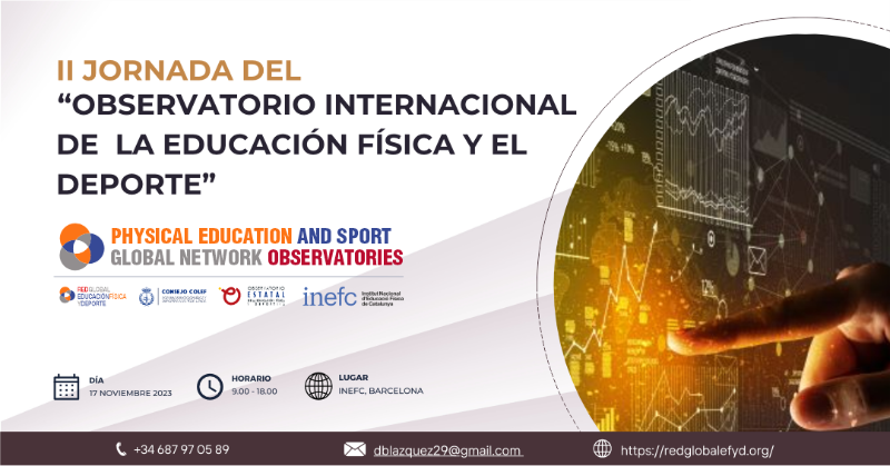 ConsejoCOLEF's tweet photo. Todo preparado para la II Jornada del Observatorio Internacional de la EF y el Deporte de @redglobalefyd, el próximo 17/11 en @inefcat ‼️

Inscríbete de forma gratuita enviando un correo electrónico a redglobalefd@gmail.com.

Más info 👇🏻