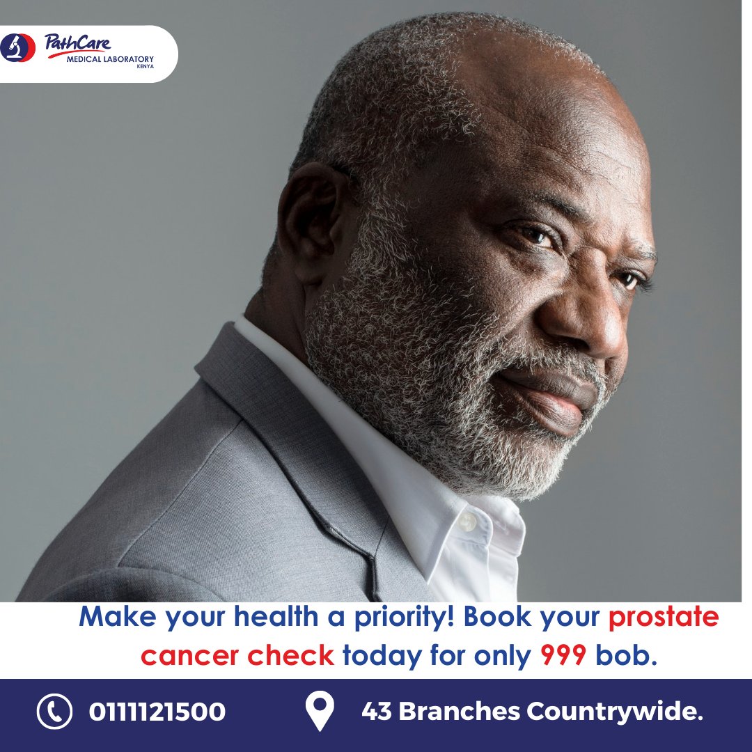 Muthonikate1's tweet photo. If you have a family history of prostate cancer, you should consider a prostate exam.PathCare comes with an offer where you are getting checked for 999 kes only
#MenAgainstProstateCancer
Pathcare
@PathcareKenya https://t.co/3Ha2qF7hyb