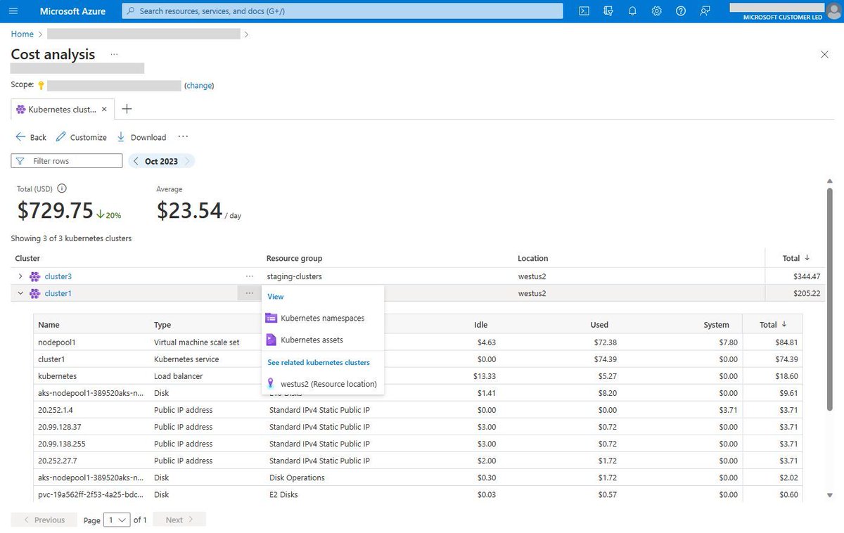 LeandroEduardo's tweet image. Introducing the AKS Cost Analysis add-on, a new way to get granular cost breakdown (including anomaly and optimisation cost detection) of AKS cluster, natively in Azure techcommunity.microsoft.com/t5/apps-on-azu… #AKS #Azure #AzureTipOfTheDay #AzureMissionCritical