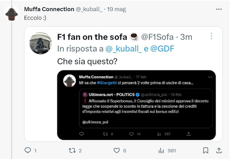 querelato per minacce da #GiancarloGiorgetti
il tweet in oggetto⬇️

senza parole
@_kuball_💪