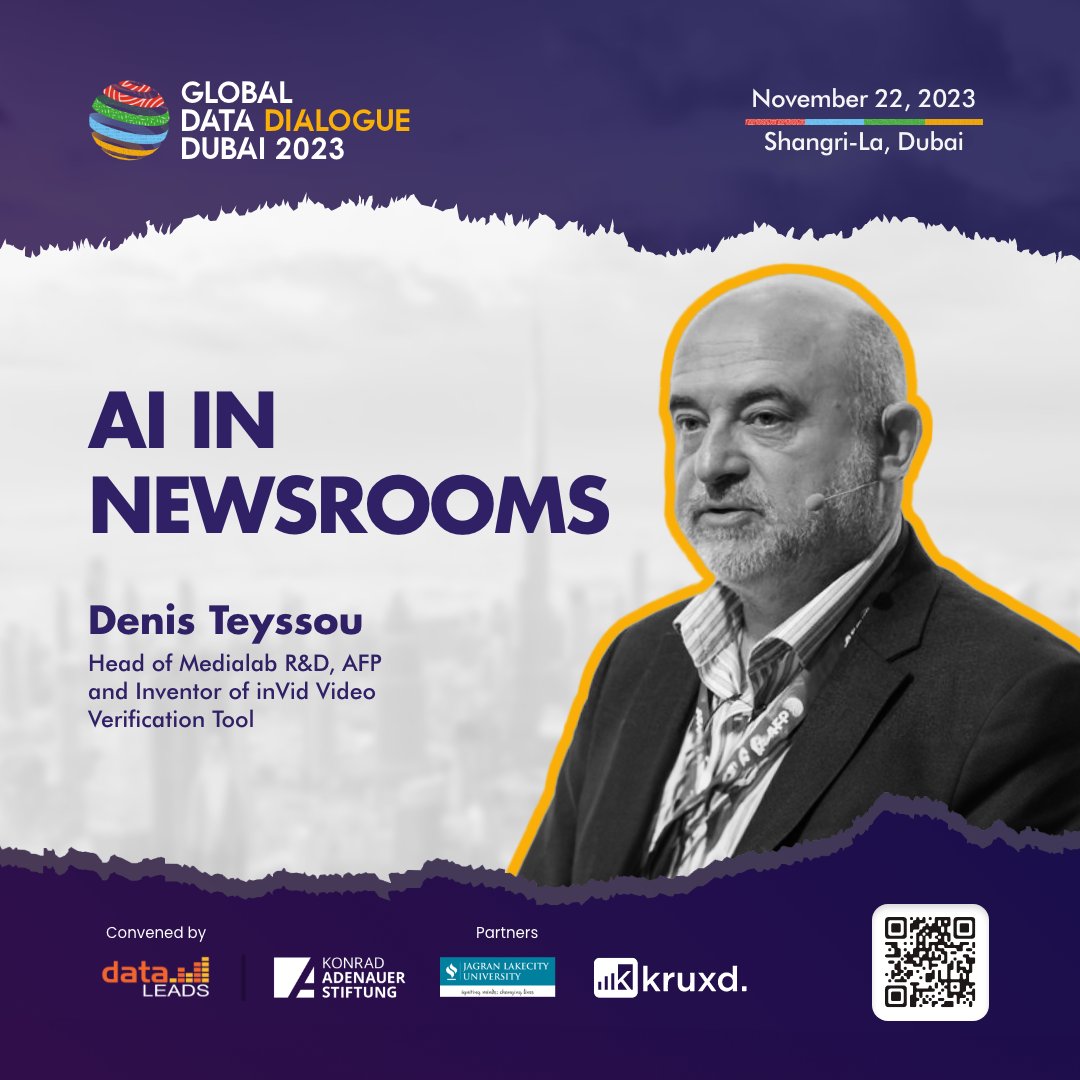 data_LEADS's tweet photo. To delve into #AIinNewsrooms we will host @dteyssou, head of @AFP Medialab R&D. He was the innovation manager of the #InVID a verification plugin, a browser extension used worldwide
#factchecking #AIinJournalism
Let's discuss newsrooms across the world- https://t.co/V1HLJNqxsu https://t.co/ta9DdsObTJ