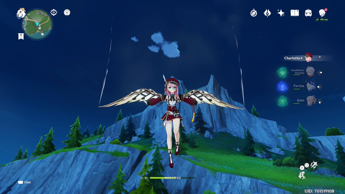 BC9410's tweet photo. The OG Anniversary glider looks so nice for charlotte! #PS5Share, #GenshinImpact, #Genshin https://t.co/iGrG85BUQe