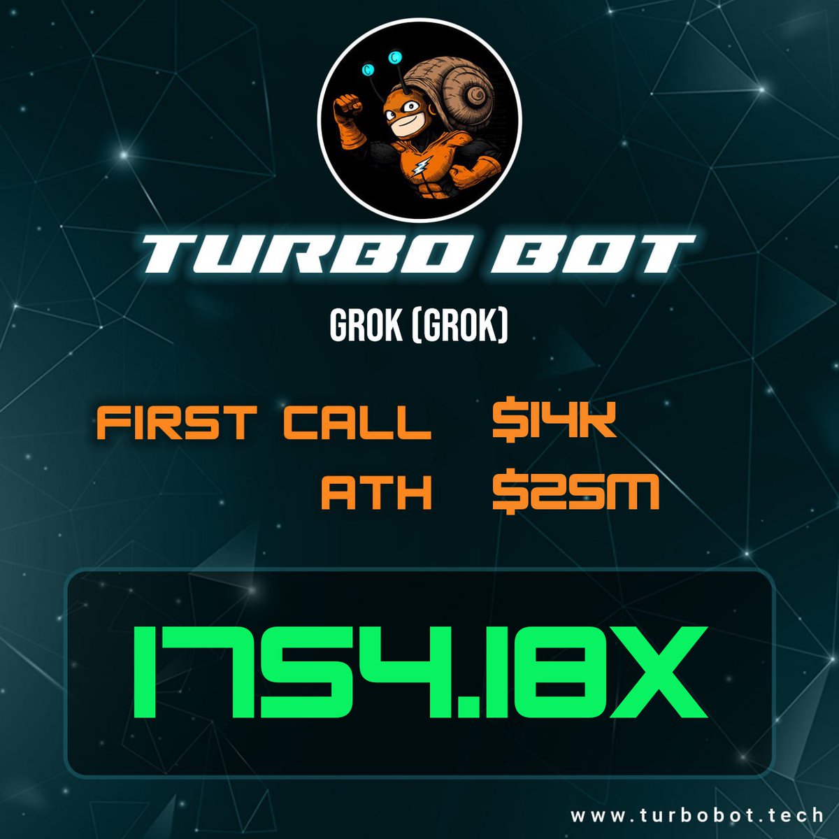 Turbo_Bot_Tech's tweet photo. Your favorite callers favorite signal bot ๐
Nobody's faster.
$TURBO printing ๐ต
$GROK #TurboBot https://t.co/mzSj1GPd1d