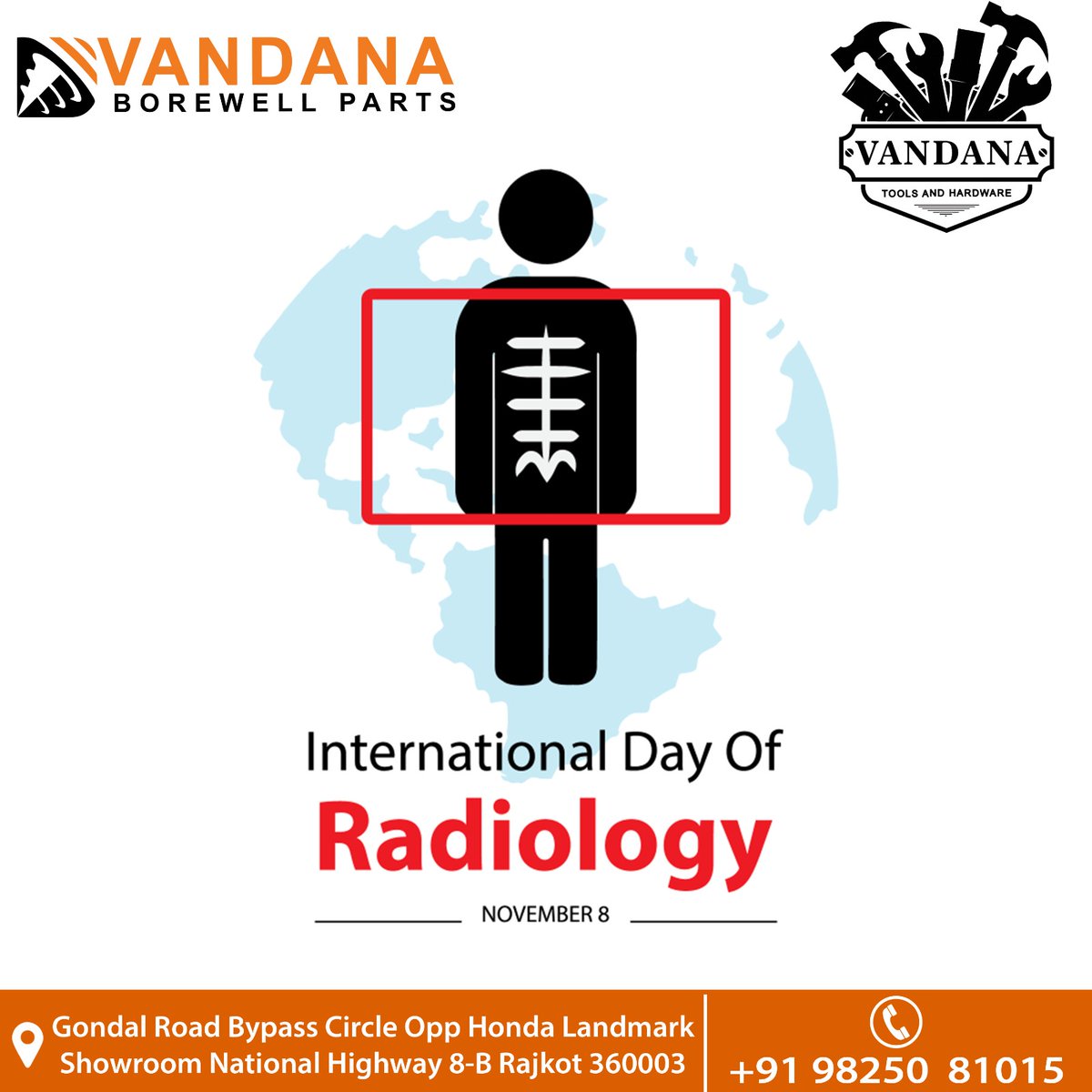 VandanaTools's tweet photo. Radiography forms one of the most important foundations of so many medical diagnostic tools. Wishing a very Happy World Radiography Day.
.
.
.
#radiology #xray #radiologia #medicine #radiologist #vandana #tools #tools&amp;hardware #borewellparts #hardware #parts #besttools #rajkot https://t.co/Hyr1dzEzEa