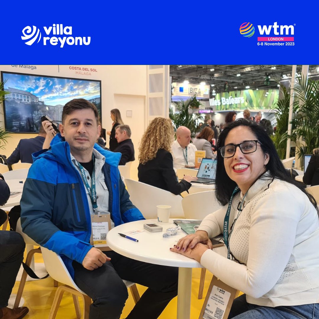 📍WTM London (2023 World Travel Market) Fuarındayız! 

Villa Reyonu ailesi olarak büyümeye ve gelişmeye devam ediyoruz. Uluslararası platformlarda etkin rol alarak yeni işbirliklerine imza atıyoruz.

#wtmlondon #wtmlondon2023 #villareyonu