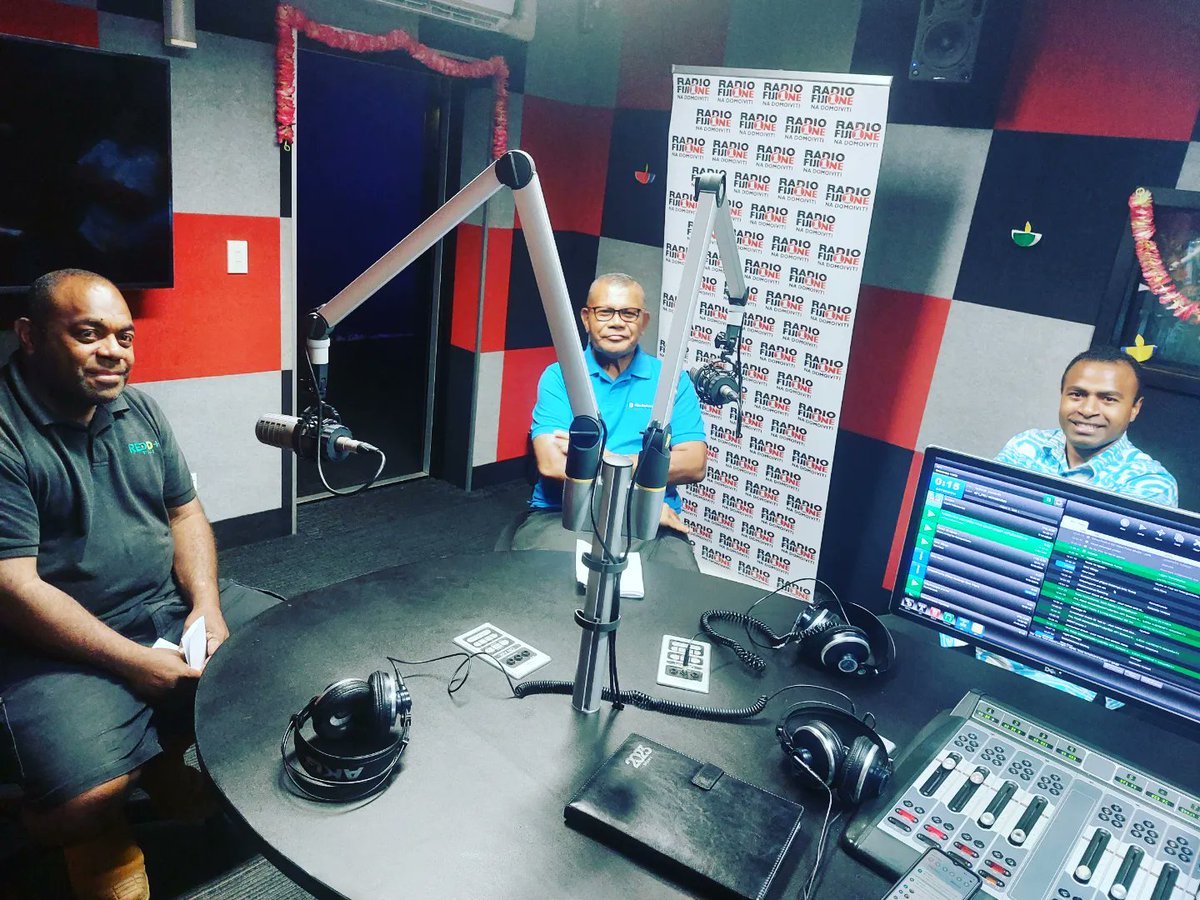 landsfiji's tweet photo. Final Segments of the GIS Day Radio Talkback Show! 
Tune In Now Radio Fiji One  Radio Fiji Two
#GISDay2023 #geospatial #FutureOfFiji https://t.co/HbmcAkzGxA