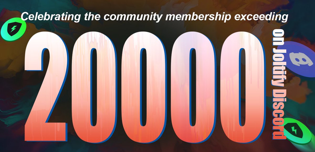 joltify_finance's tweet photo. 🎉Celebrating a milestone for Joltify : 
Joltify Discord has reached 20K members! 🎉🥳 In just 33 days from 1980! 🎉 This represents a staggering 11 times growth.
Giveaway
🏆5 x 10 USDT
1️⃣Follow @Joltify_finance
2️⃣Like + RT
3️⃣Tag 3 frens and leave your BSC address
⏰Ends: Nov 18 https://t.co/Rc8jIHn1zj