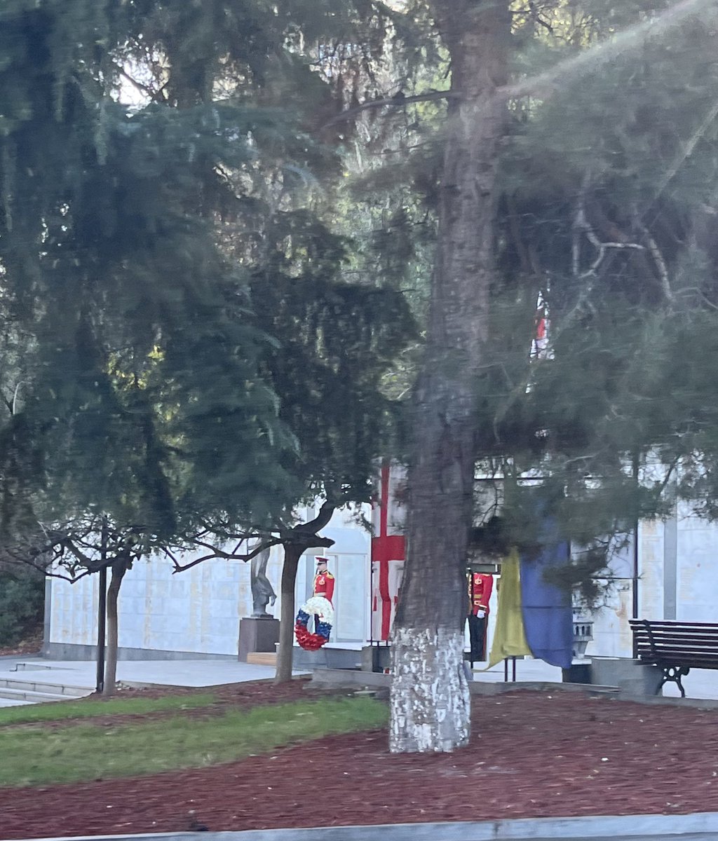 მავნებლობაა და ირონიაა გმირთა მემორიალზე ოკუპანტის დროშის ფერების მსგავსი გვირგვინის განთავსება.  

განსაკუთრებით მაშინ, როცა რამდენიმე დღის წინ “ერთომორწმუნე” ოკუპანტებმა ჩვენი თანამოქალაქე მოკლეს ჩვენსავე ტერიტორიაზე.