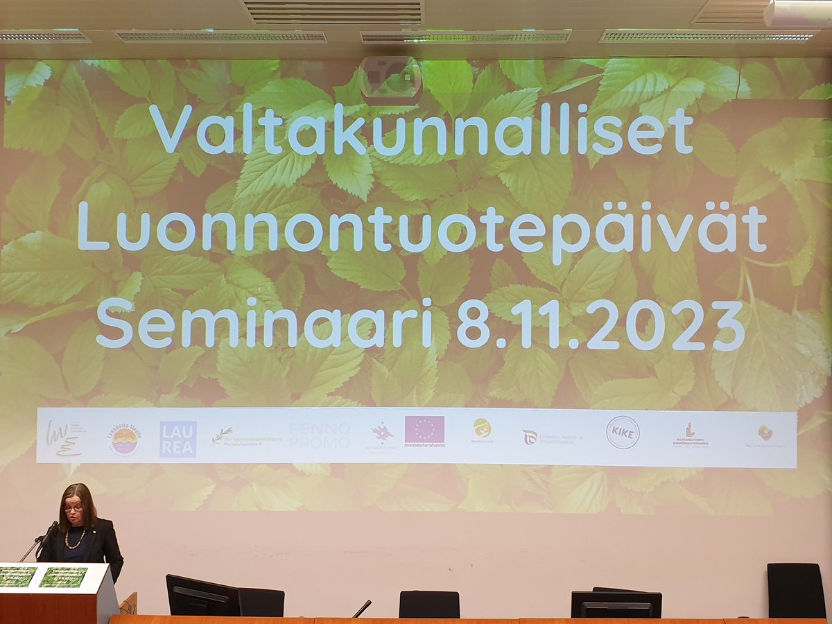 BPartanen's tweet photo. Valtakunnalliset #Luonnontuotepäivät 2023 avasi Päivi Nerg, jolle ala on lähellä sydäntä ja joka ymmärtää sen merkityksen. Kiitos kannustavasta puheenvuorosta! @mmm_fi https://t.co/yP3fS0d9WV