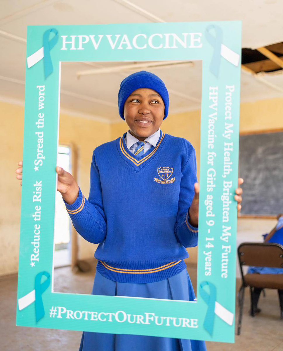 WHOLesotho's tweet photo. HPV vaccines are safe.

The cervical cancer vaccine (𝗛𝗣𝗩) can save your child's life. HPV vaccines work best if administered before exposure to HPV.

To prevent cervical cancer @WHO recommends vaccinating girls aged 9 to 14 years➡️https://t.co/kfC4CYxoxz

#VaccinesWork https://t.co/HeKevOJFya