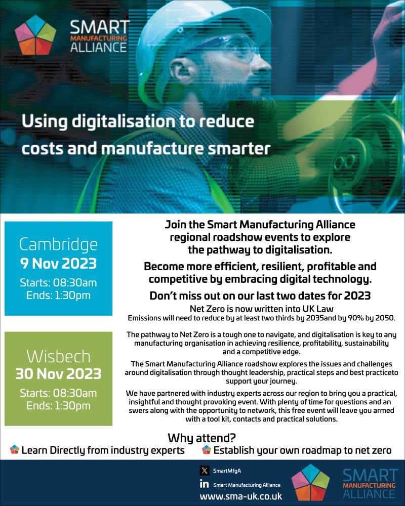 TotalControlPro's tweet image. Explore the digital path to Net Zero for manufacturing organisations at the Smart Manufacturing Alliance roadshow with expert insights, practical steps, and more.
Discover the UK's Net Zero journey as we embrace the future!
Register to attend here - zurl.co/BeZN