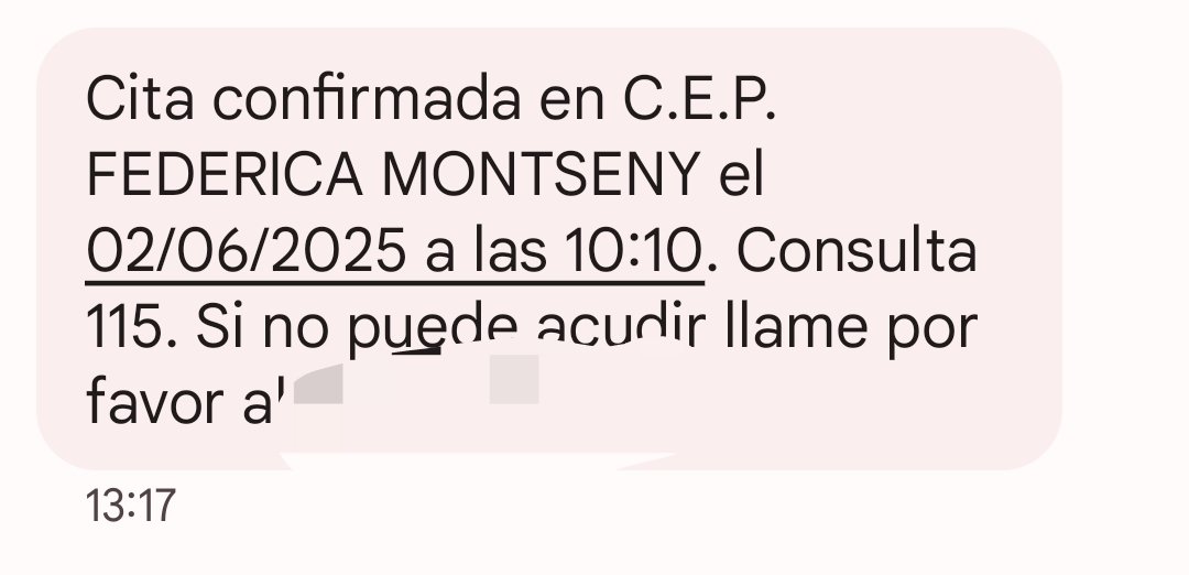 Esta es mi cita para el especialista de mi maltrecha rodilla... Y algunos siguen diciendo que la sanidad en la <a href="/ComunidadMadrid/">Comunidad de Madrid</a> va bien... Espero que <a href="/IdiazAyuso/">Isabel Díaz Ayuso</a>, la defensora de los empresarios, le expliqué a mi jefe que me cojo una baja de casi 2 años por qué no hay medicos