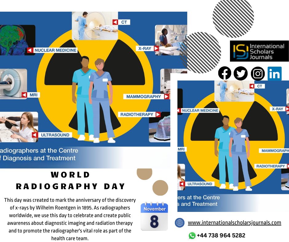 scholarjournals's tweet photo. On #WorldRadiographyDay, let's celebrate the unsung heroes behind the #X_rays, #CTscans, and #MRIs! Their dedication saves lives and brings clarity to diagnosis. Join us in honoring the skilled #radiographers who explore the mysteries within us.
#MedicalMarvels #oriele #Health https://t.co/4stm8YsH9U