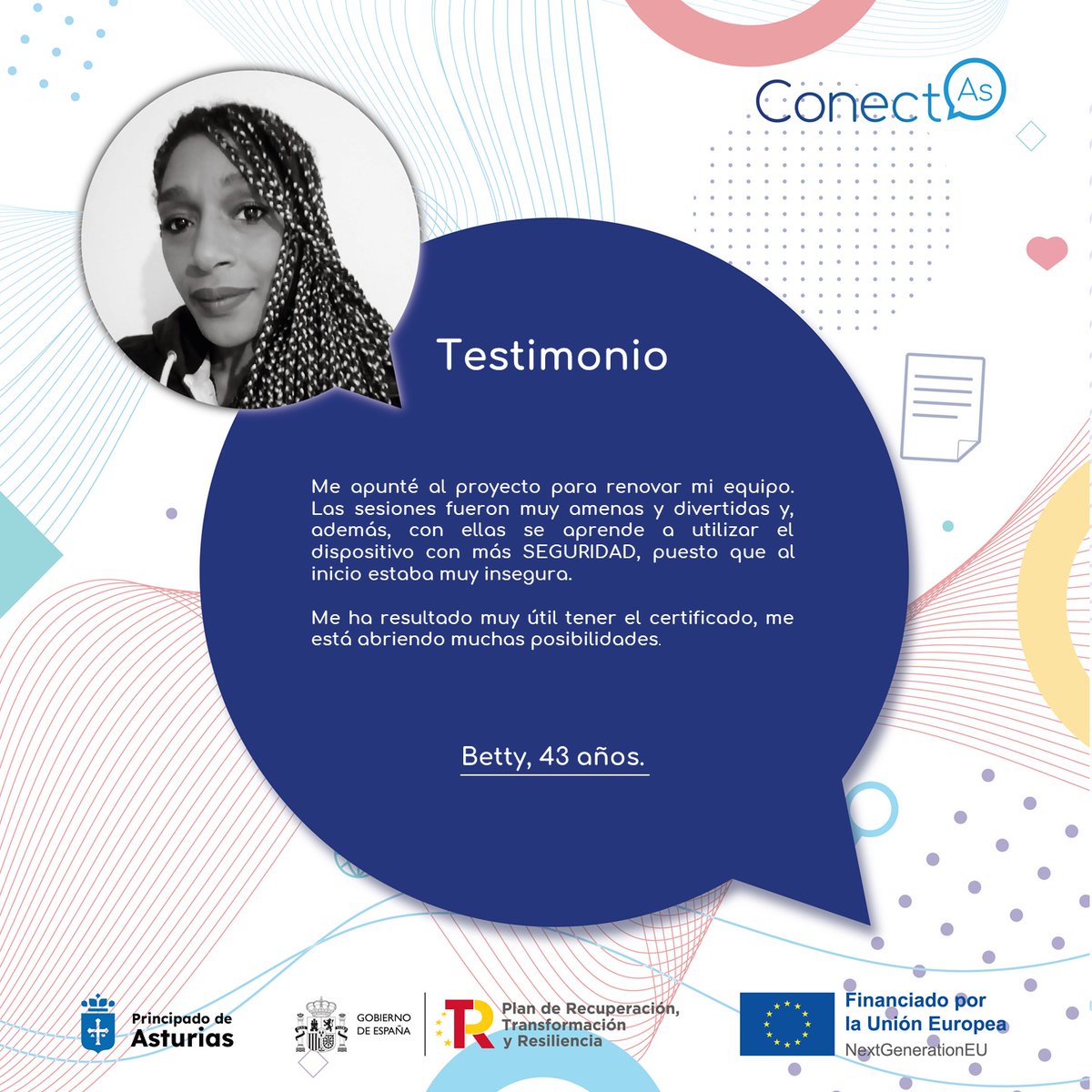 conect_as's tweet photo. ❤️Las personas participantes han querido dar testimonio de su experiencia en Conect-As.    
💙Gracias a todos los implicados en estos meses de acompañamiento.   #itinerariosconectas #administracionelectronica #conectas #inclusión #inclusióndigital #transformaciondigital https://t.co/eT9I9S9BZo
