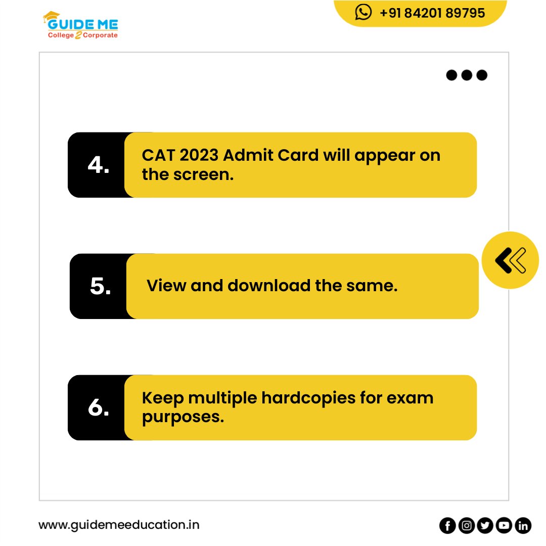 guide_me_edu's tweet image. CAT 2023 Admit Card is out now📷

#catexam #catadmitcard2023 #cataspirants #catexam2023