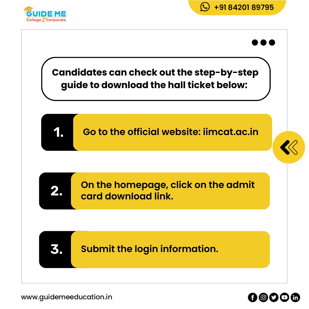 guide_me_edu's tweet image. CAT 2023 Admit Card is out now📷

#catexam #catadmitcard2023 #cataspirants #catexam2023