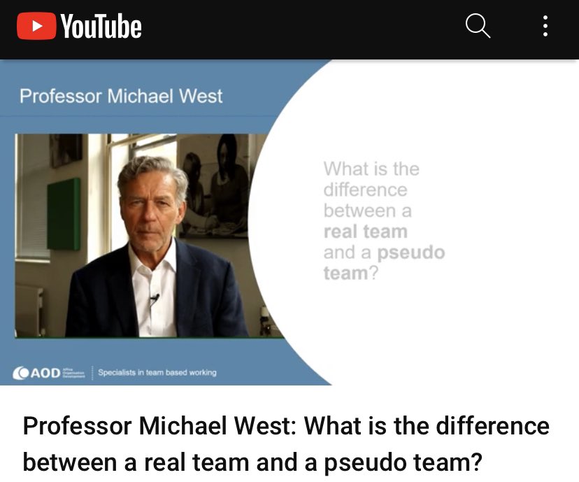 Do you work in a real team? Take a few minutes to watch this to find out. 👇 m.youtube.com/watch?v=bqipJl…