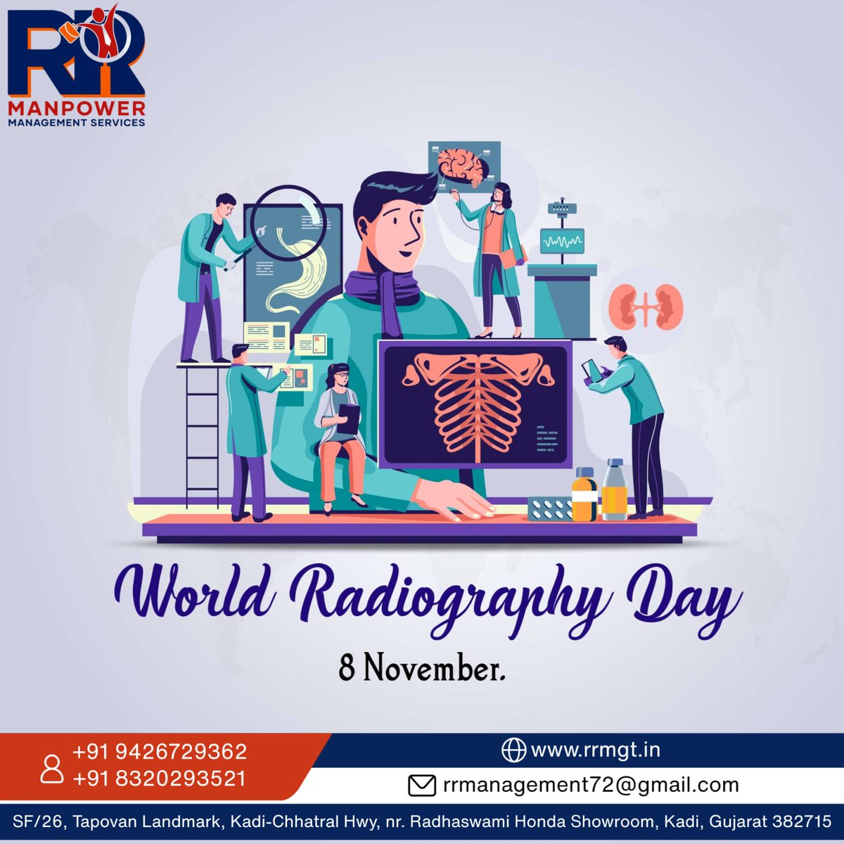 🌟 Unveiling the World in Every Scan: Celebrating World Radiography Day! 📷💫

#WorldRadiographyDay #RadiologyRevelations #ImageTheFuture #XRaySuperheroes
#HealthcareInnovators #RadiographerResilience #PrecisionImaging #HealingThroughPictures #rrmgtkadi #rrmanpowerjobs